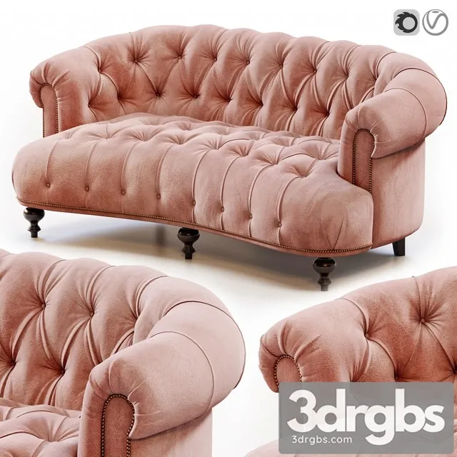 Brussel Blush Tufted Sofa Free Download
