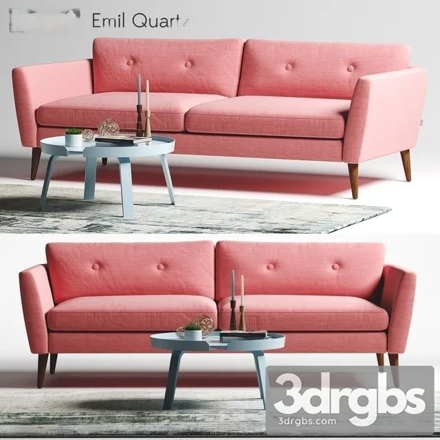 Bryght Emil Quartz Sofa 3D Model Free
