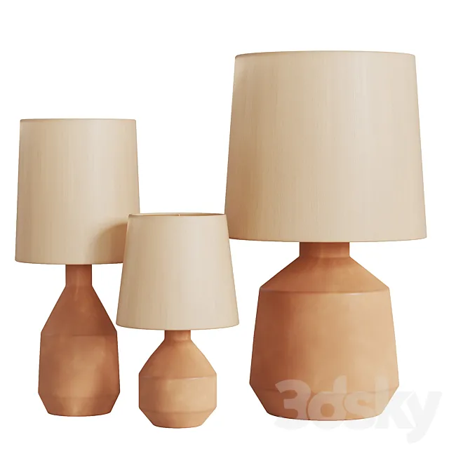 Brynn Table Lamp of Westelm (3 Models) 3D Model