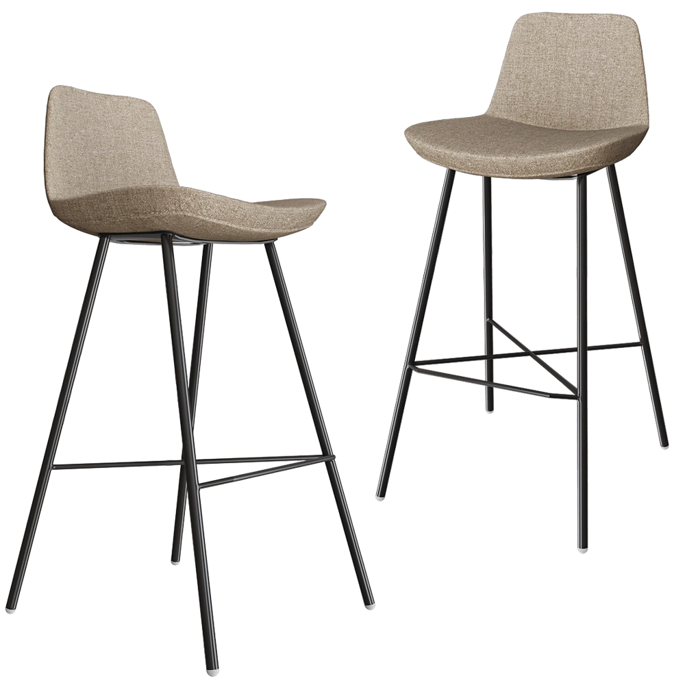 B&T Design - Bar stool Pera X Base 3D Model