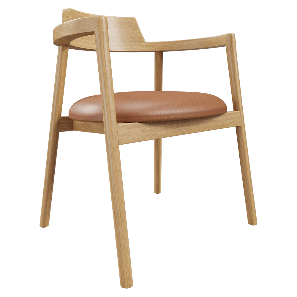 B&T Design - Dining chair Alek Wooden 3D Model