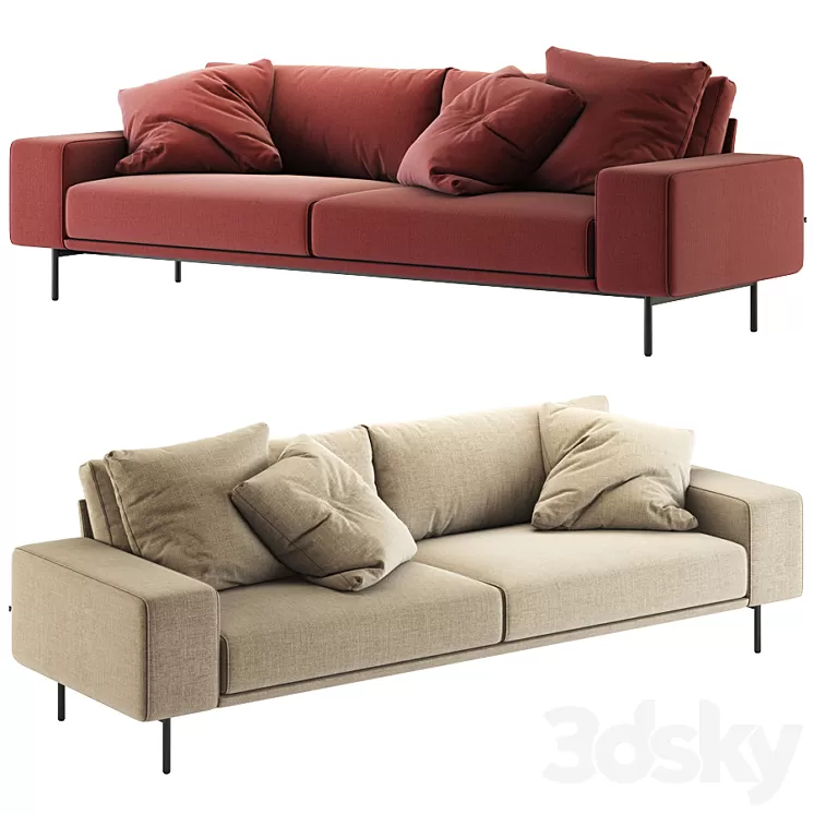 B&T design / Piu Triple Sofa 3D Model