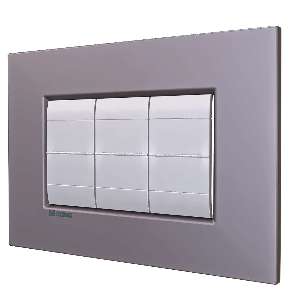 Bticino - Living light Air 3 modules rectangular 3D Model