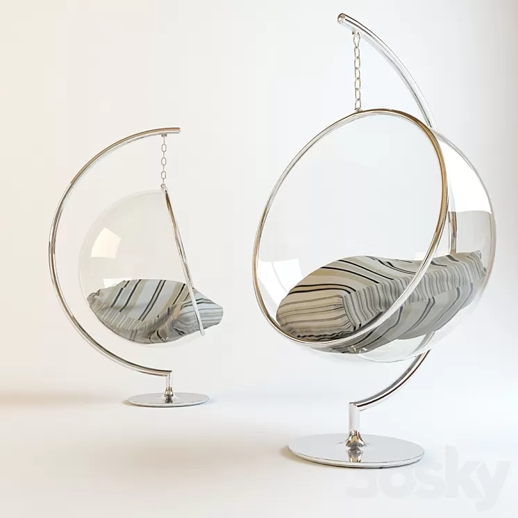 BUBBLE chair on stand 3D Model