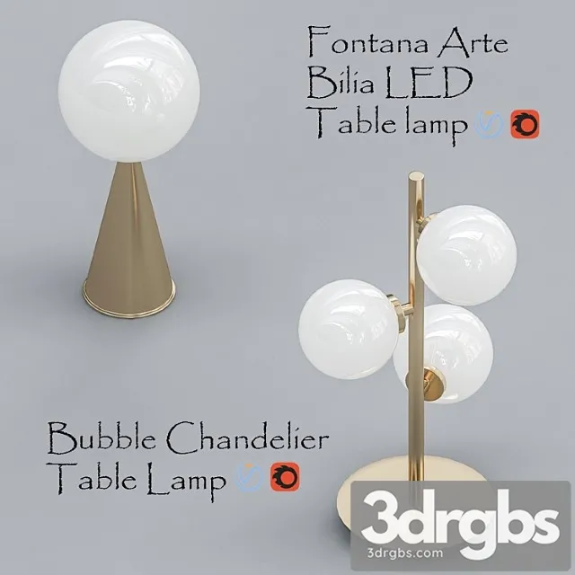 Bubble Chandelier Table Lamp 3D Model Free