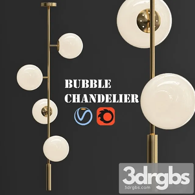 Bubble Chandelier Vertical 3D Model Download
