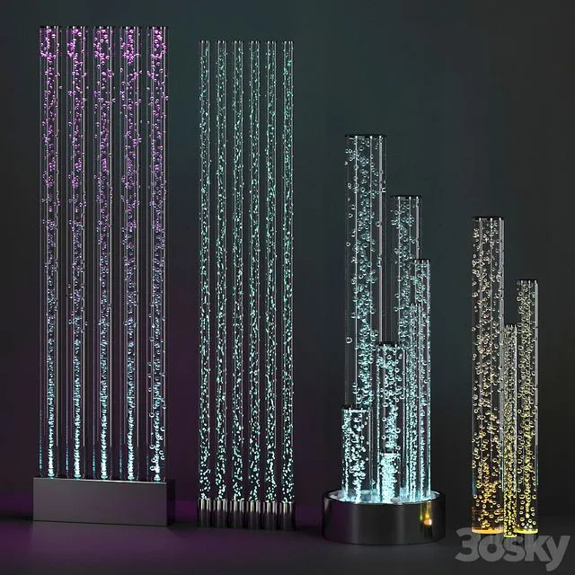Bubble columns and colonnades 3D Model