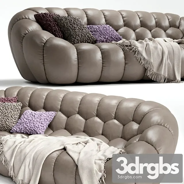 Bubble cuir sofa 4 seats roche bobois 2 3D Model Free
