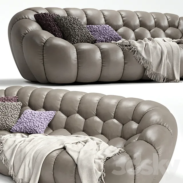Bubble Cuir Sofa 4 seats Roche Bobois 3D Model