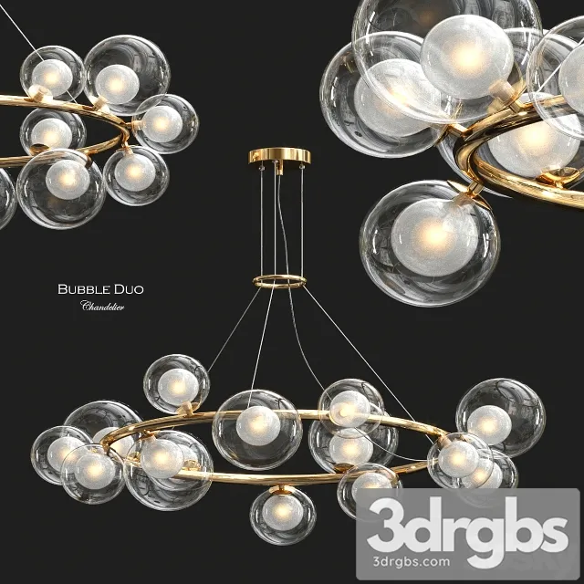 Bubble Duo Chandelier by Freya 3D Model Download