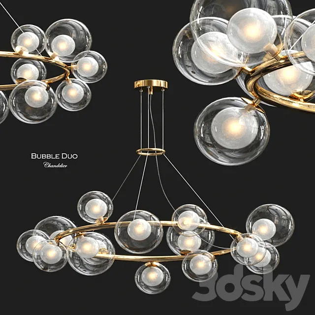 Bubble Duo Chandelier by Freya Free Download