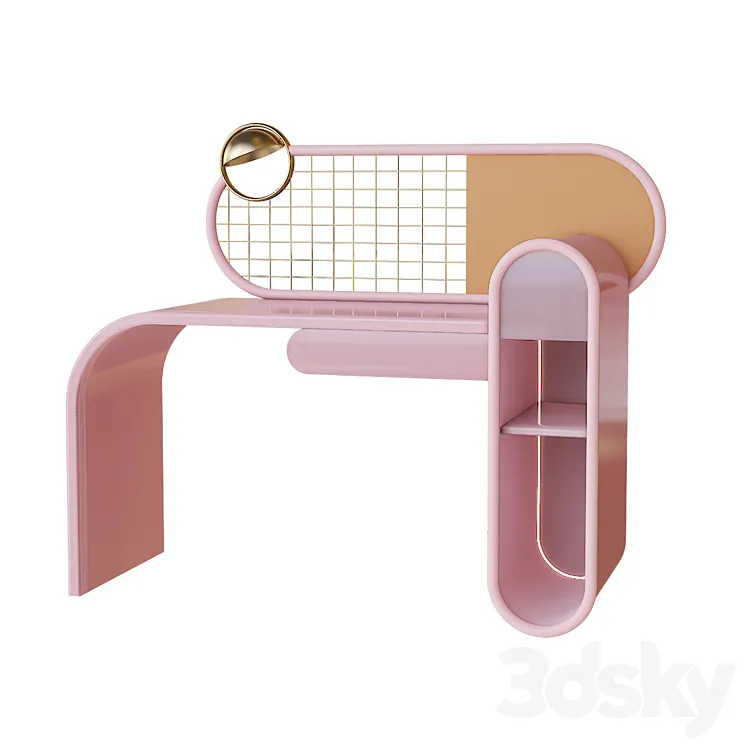 Bubble Gum Desk 3D Model Free