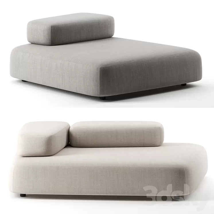 Bubble Rock sofa by Living Divani 3D Model