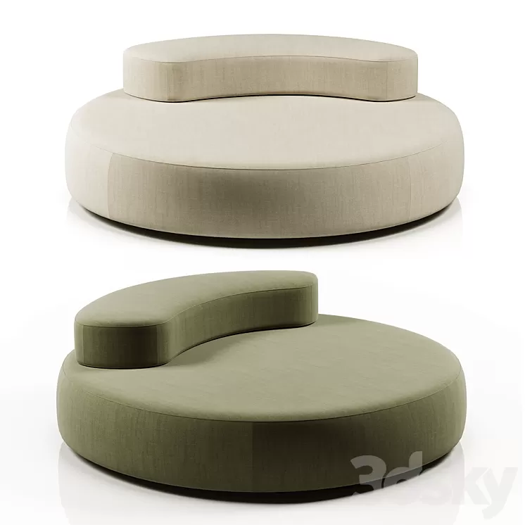 Bubble Rock sofa by Living Divani 3D Model Free