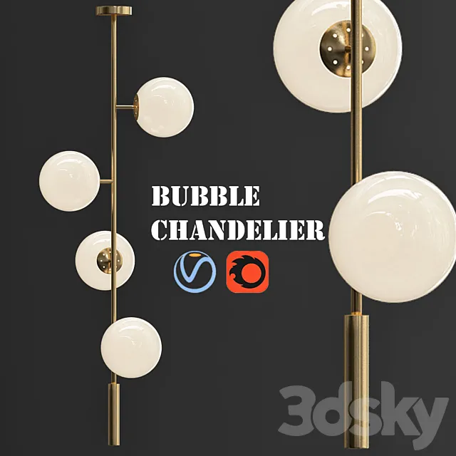 Bubble_Chandelier_vertical 3D Model