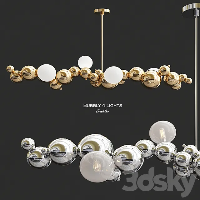 Bubbly 4 light Chandelier Free Download