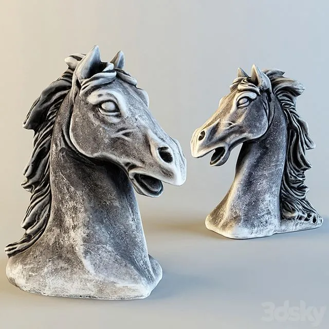 Bucefal decor stone horse figurine 3D Model