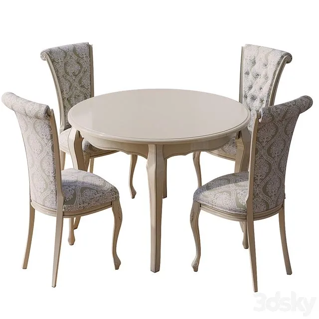 BUCZYNSKI round table. chair 2. Classic collection 3D Model