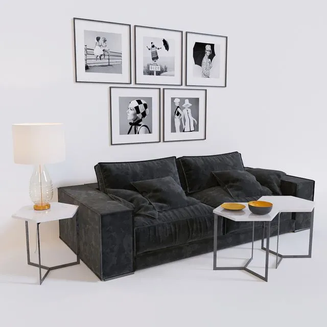 Budapest Soft Sofa 3D Model