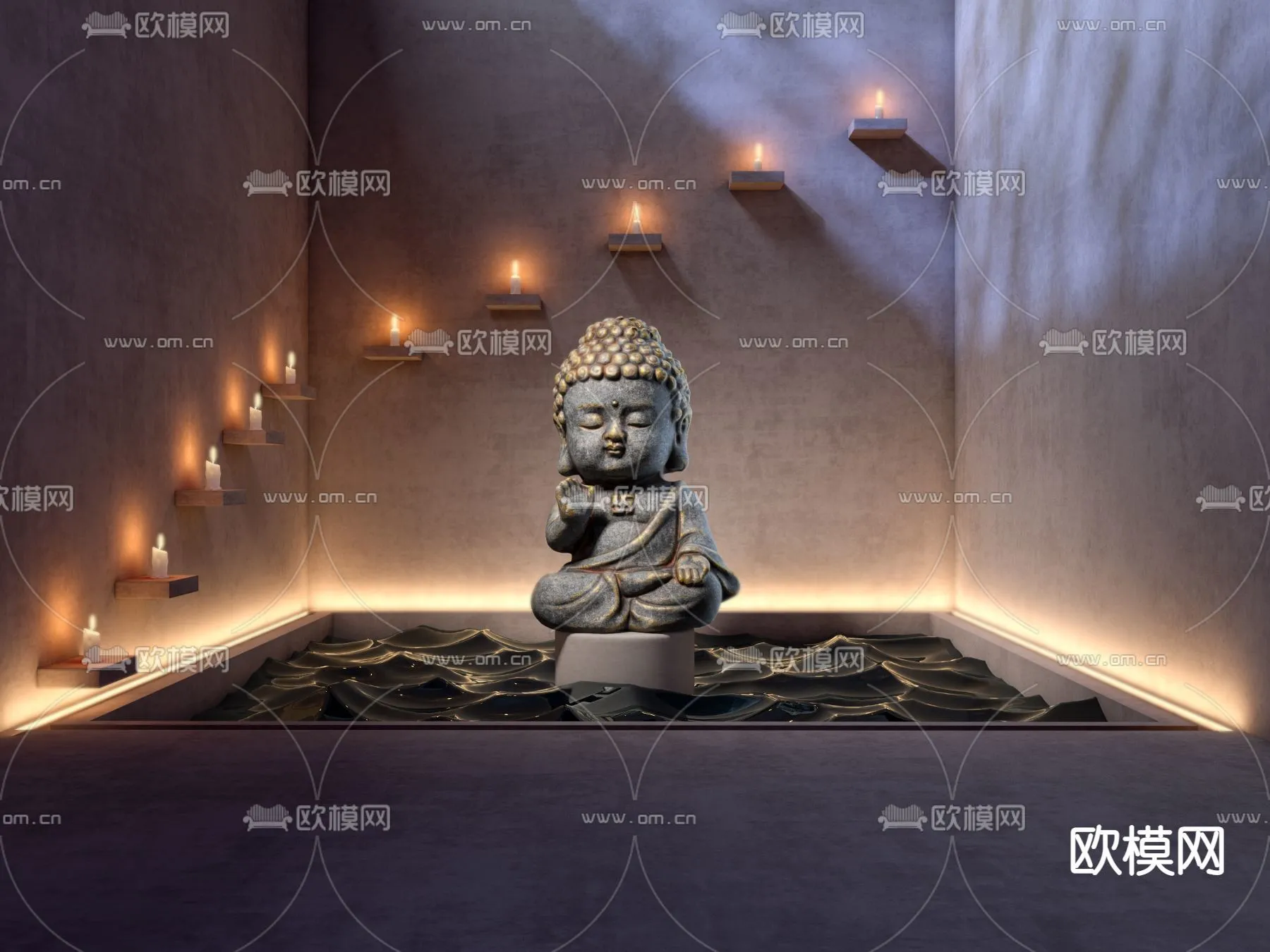 Buddha 3D Model for Decoration - Interior Design - 003