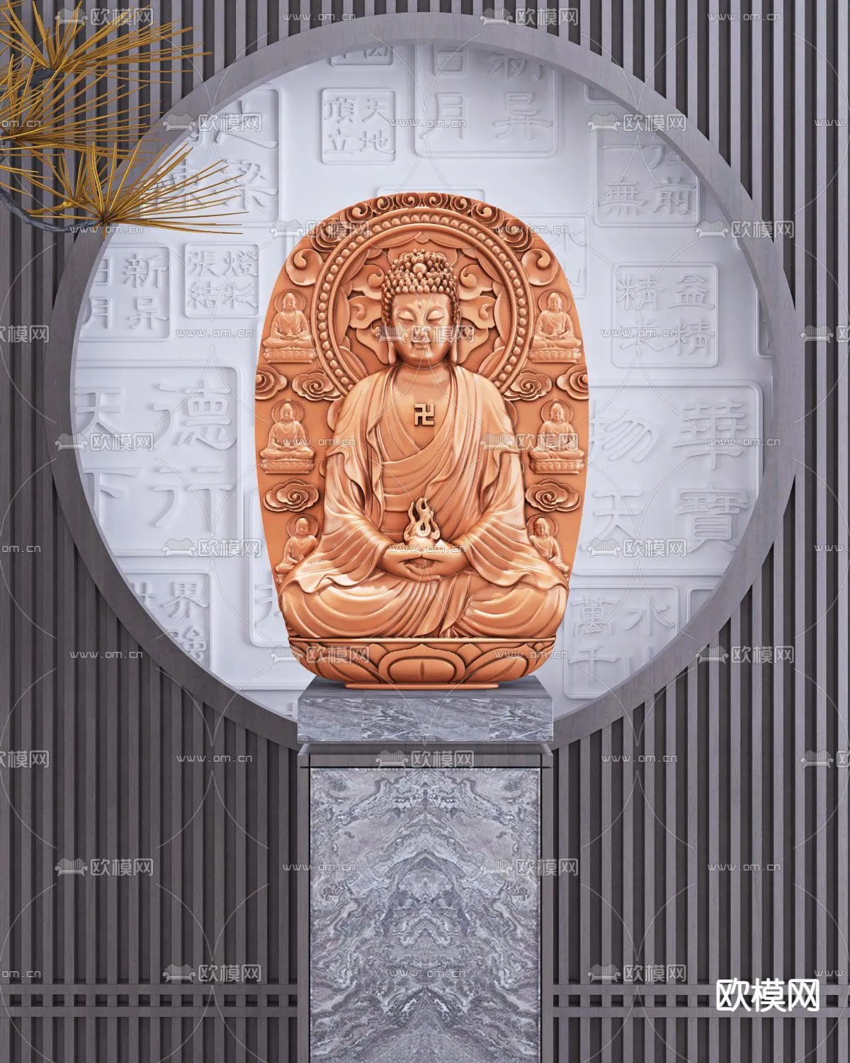 Buddha 3D Model for Decoration - Interior Design - 008