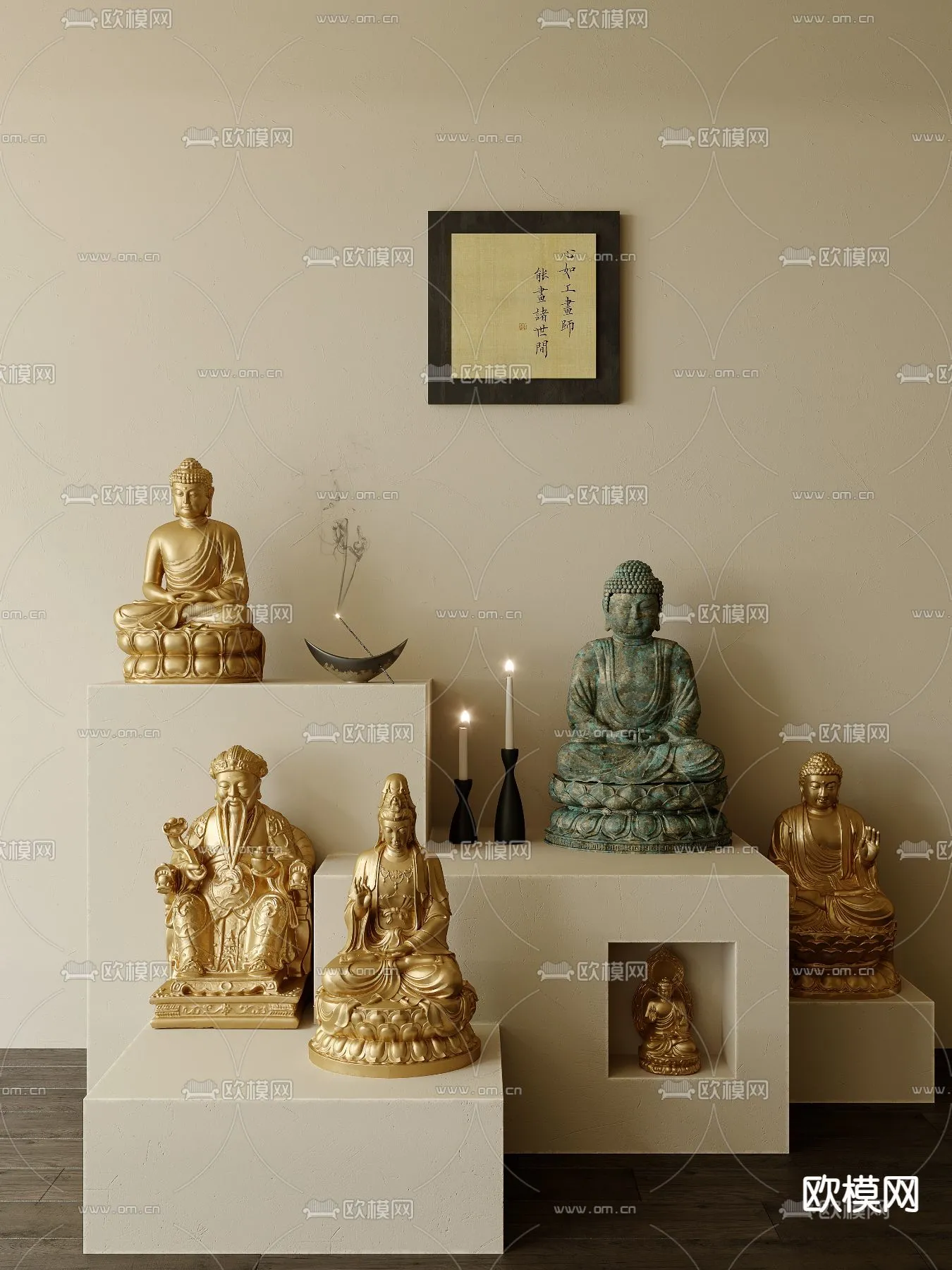 Buddha 3D Model for Decoration - Interior Design - 021