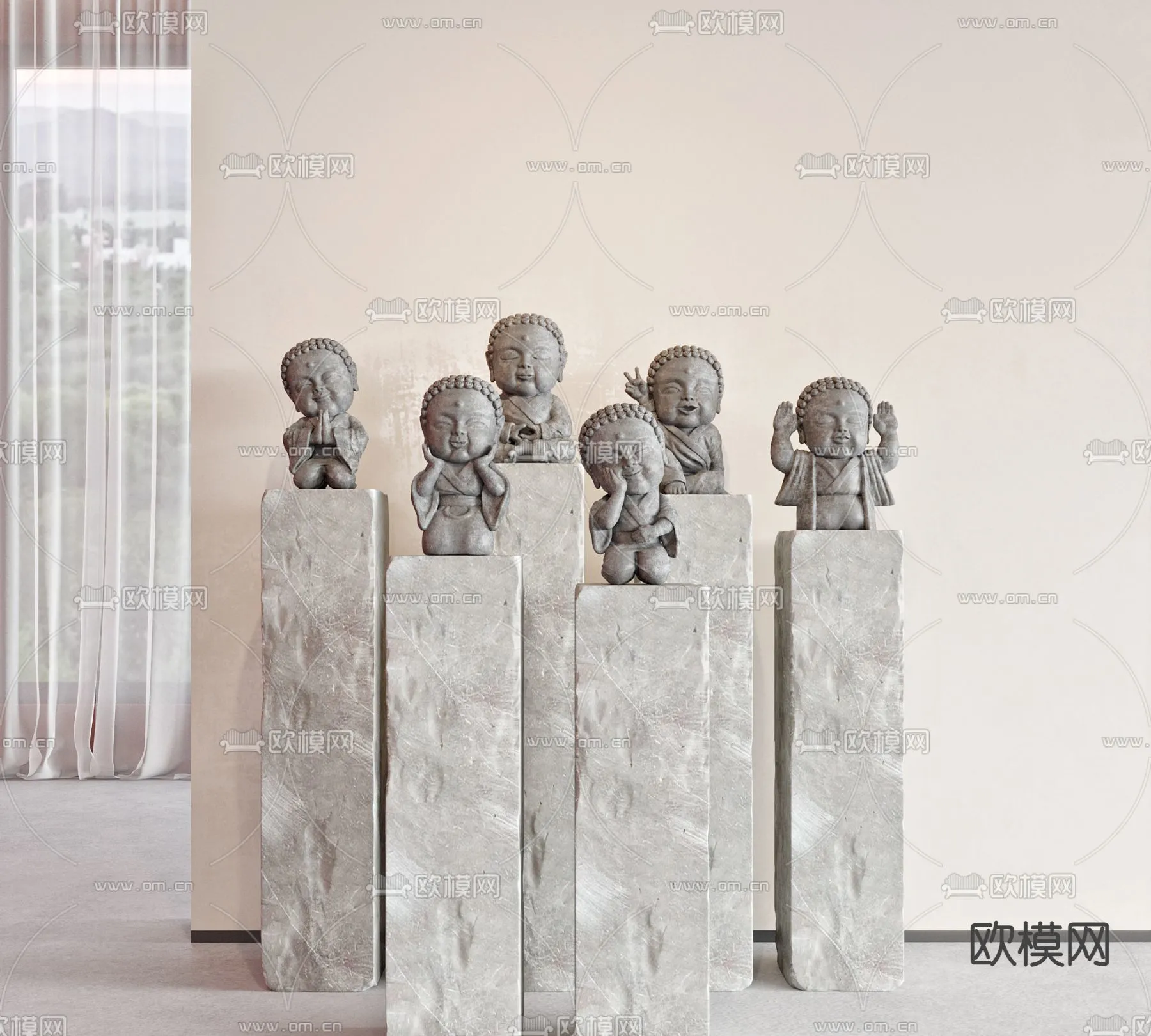 Buddha 3D Model for Decoration - Interior Design - 032