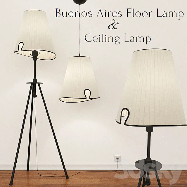 Buenos Aires Ceiling Lamp 3D Model