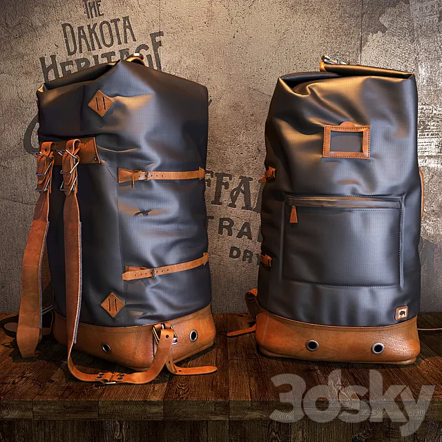 Buffalo Jackson Dakota Vintage Backpack Bag 3DModel
