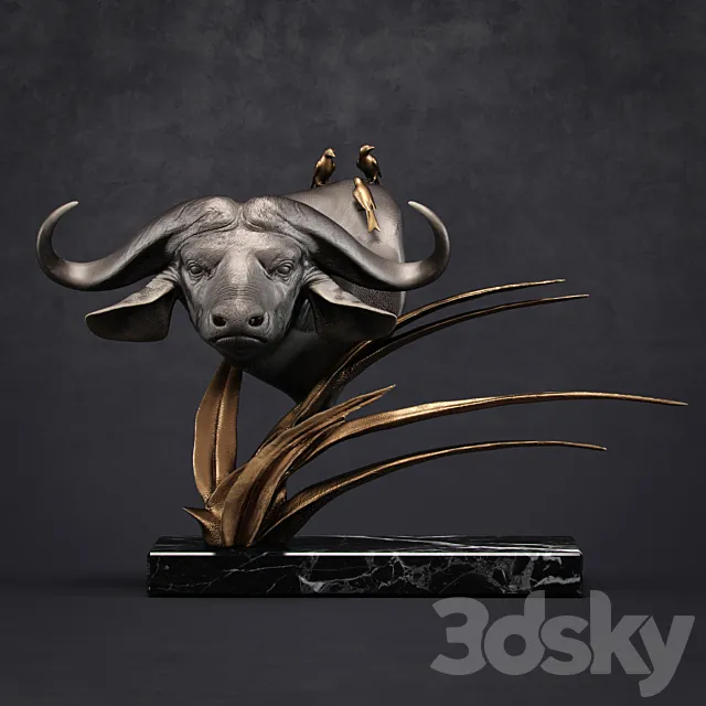 buffalo sculpture 3D Model
