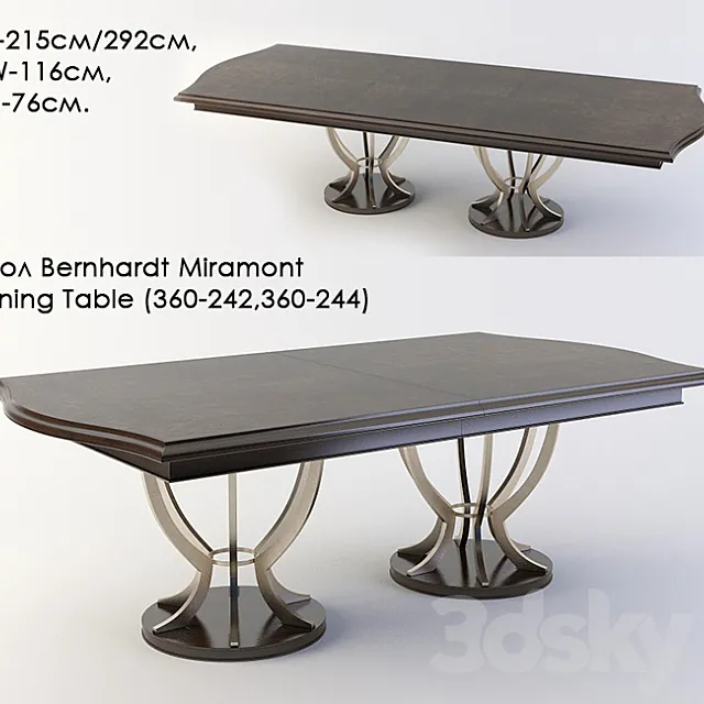 Buffet Bernhardt Miramont Dining Table (360-242360-244) 3D Model