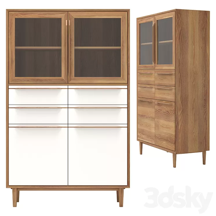 Buffet Bruni (white) large 100*160*40 cm 3D Model Free