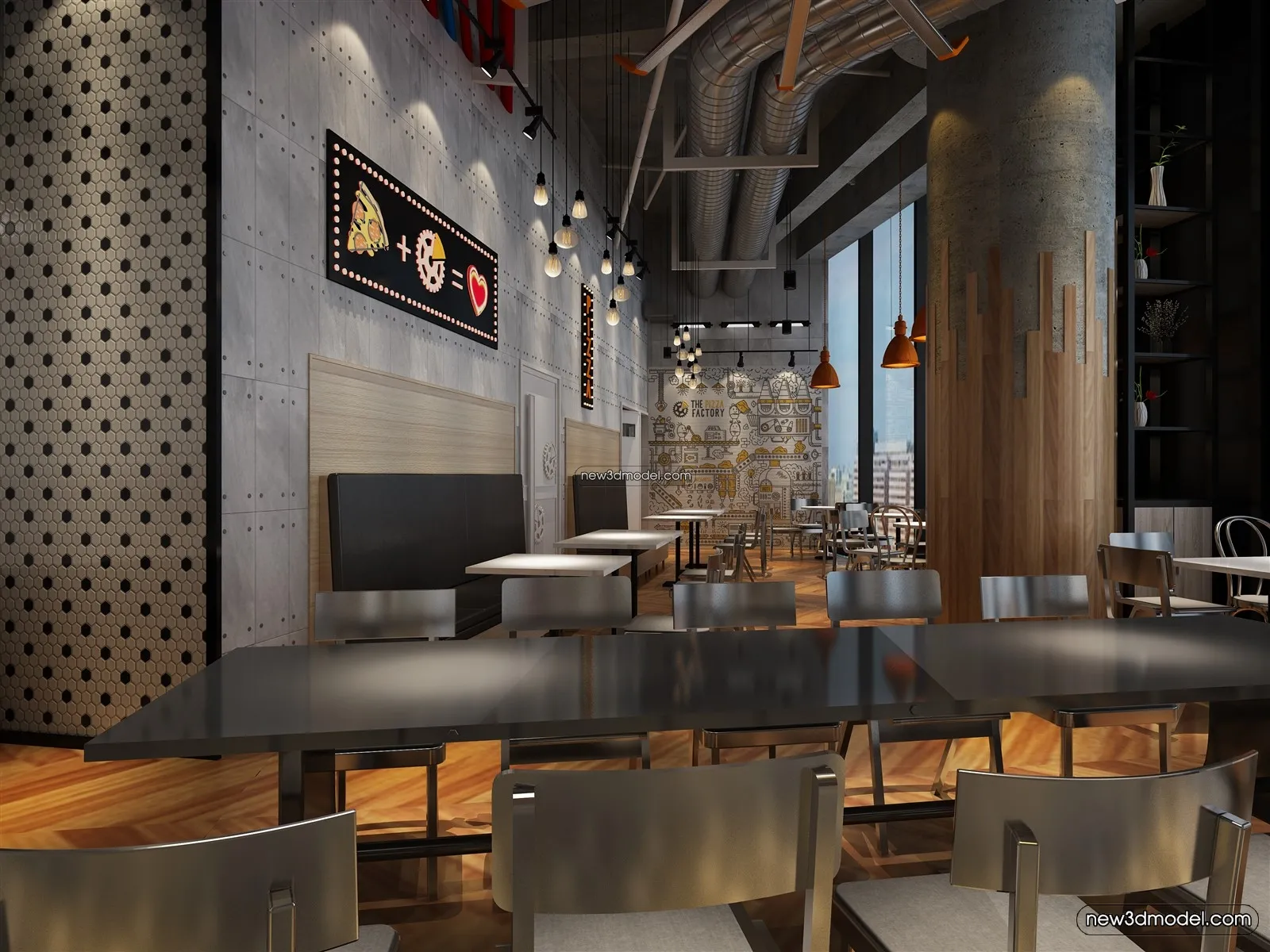 Buffet Restaurant of Hotels 3D Scenes - 3D Blocks - 118