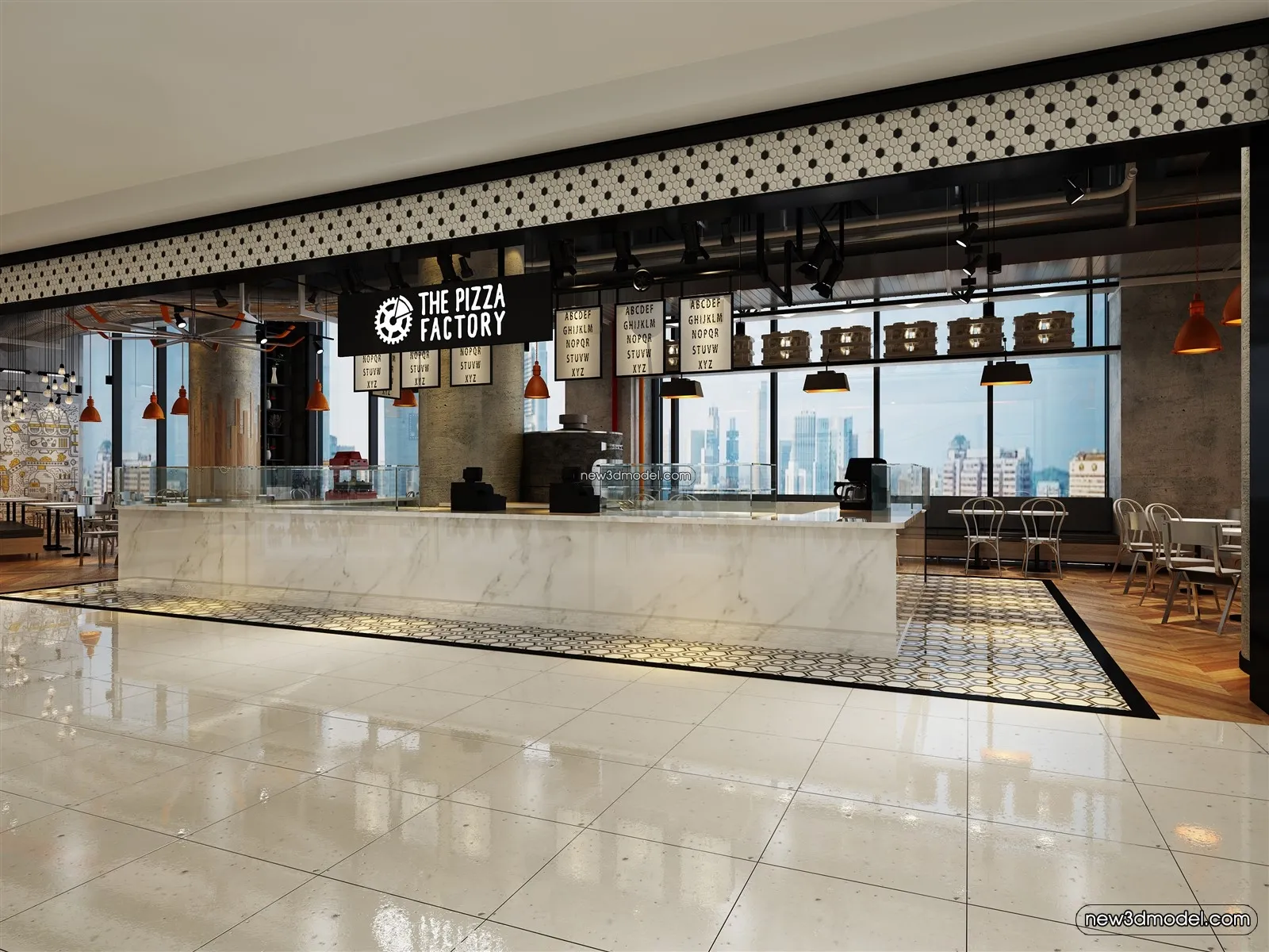 Buffet Restaurant of Hotels 3D Scenes - 3D Blocks - 119