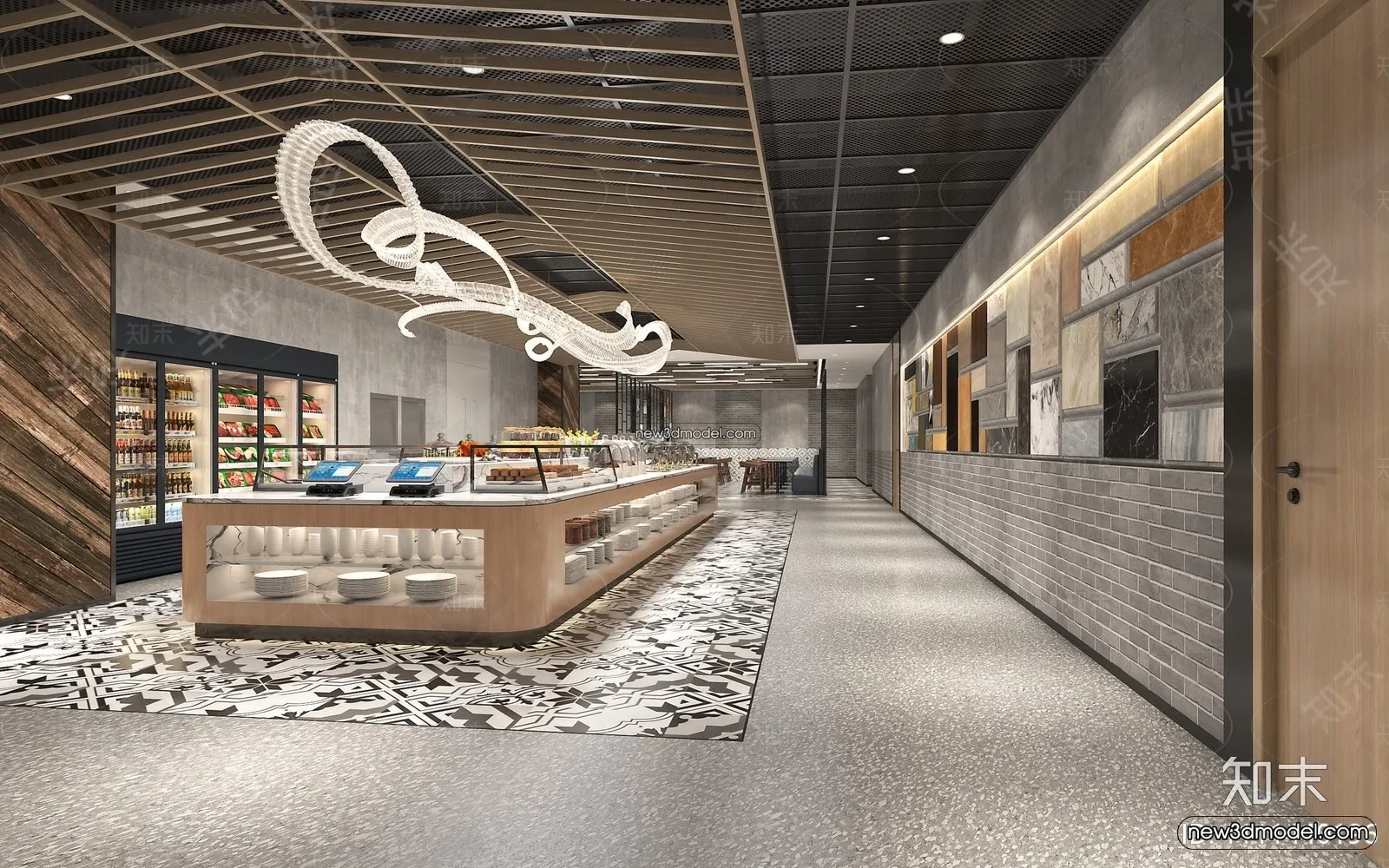 Buffet Restaurant of Hotels 3D Scenes - 3D Blocks - 122