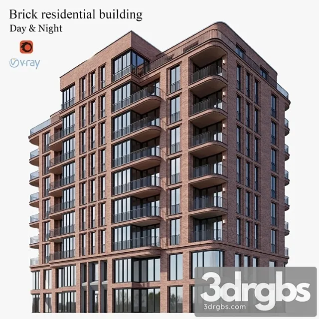 Building Brick House 3D Model Download