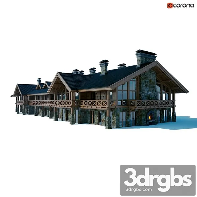 Building Chalet 3D Model Free
