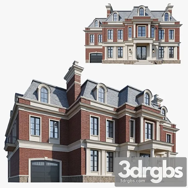Building Classic House 4 3D Model Free