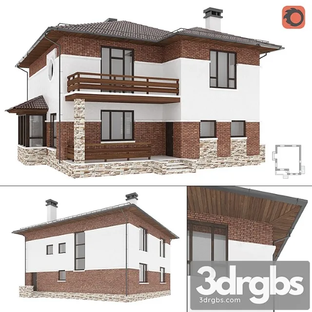 Building Cottage 72 78 3D Model Download