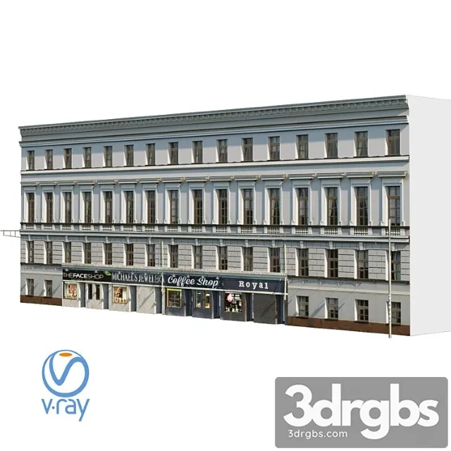 Building Facade 2 3D Model Download
