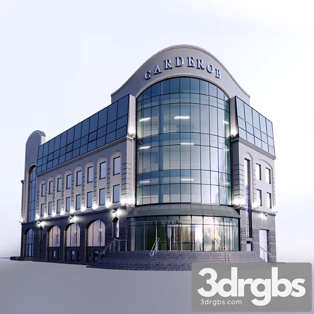 Building Facade Garderob 3D Model Download