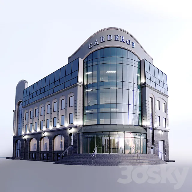 Building Facade Garderob 3D Model
