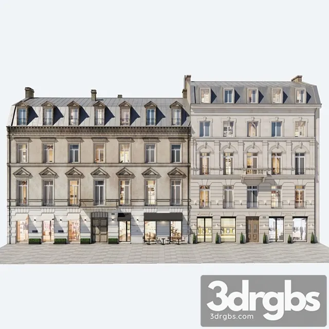 Building Facades Vol 4 1 3D Model Download