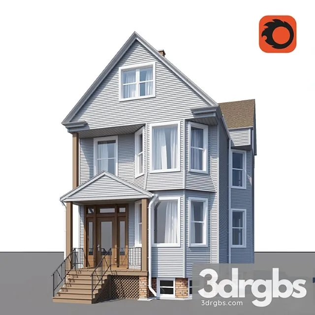 Building House 01 3D Model Download