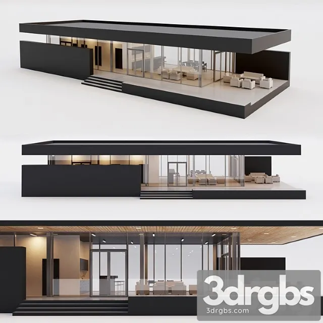 Building House Villa One 3D Model Free