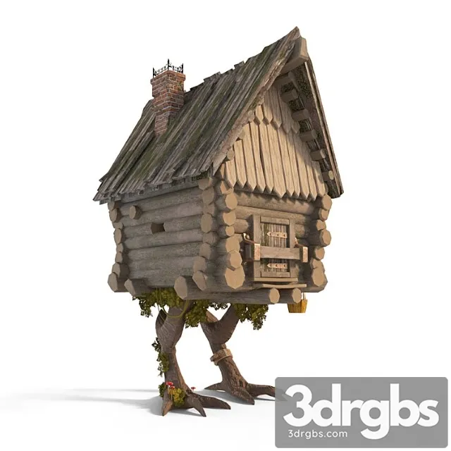 Building Hut On Chicken Legs 3D Model Download