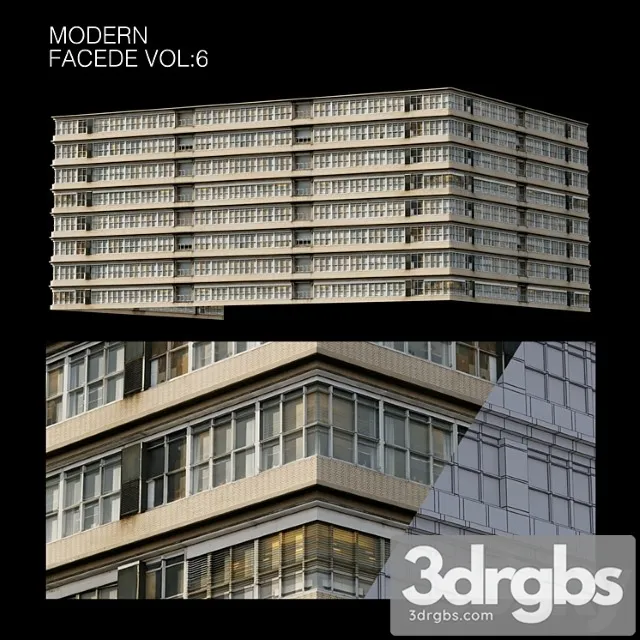 Building Modern Facade Vol 6 3D Model Free