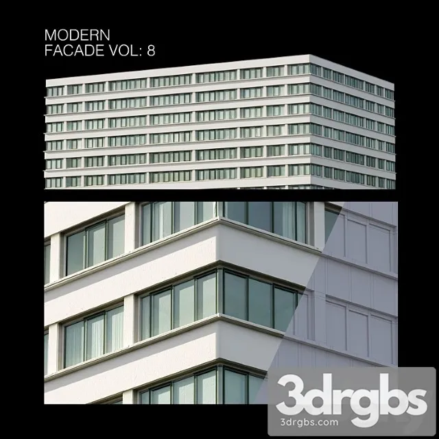 Building Modern Facade Vol 8 3D Model Free