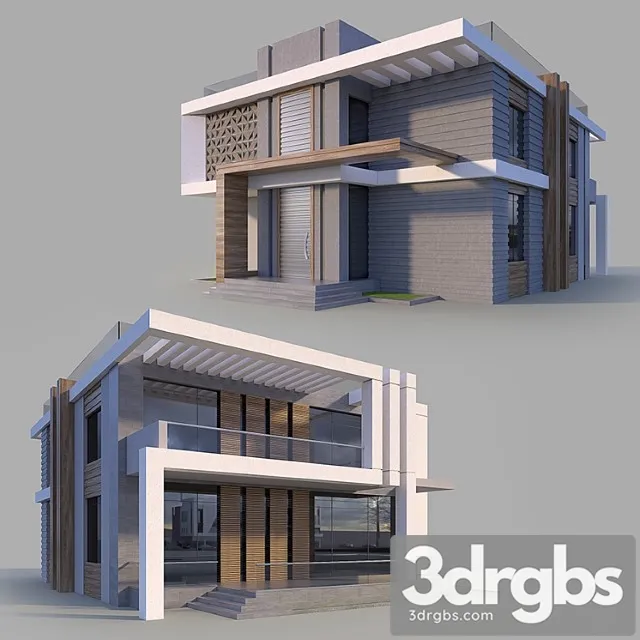 Building Modern Villa 2 3D Model Download