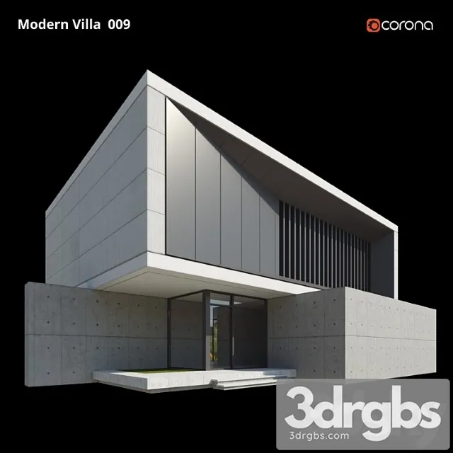 Building Modern Villa Design 009 G 2 3D Model Free